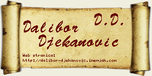 Dalibor Đekanović vizit kartica
